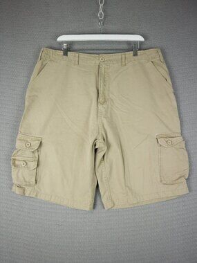 Bongo Beach Khaki Baggy Cotton Cargo Shorts Mens 36W